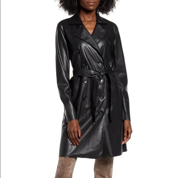 Blank Nyc Black Scorpio Trench Coat 